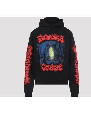 Balenciaga Medium Fit Hoodie - Red