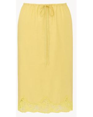 Saint Laurent Jupe Jupe Pareo Tricolor Algodón - Amarillo
