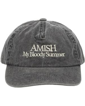 AMISH Baseball Cap With Embroidery - Grey
