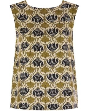 Max Mara Timetop Reversible Printed Silk Top - Multicolour
