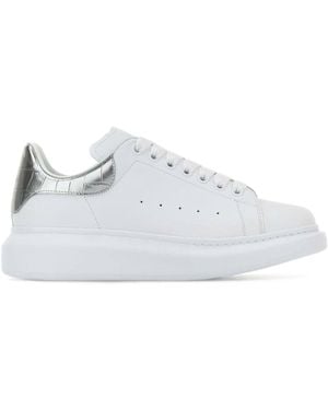 McQueen Sneakers Met Krokodillen-Reliëf - Wit