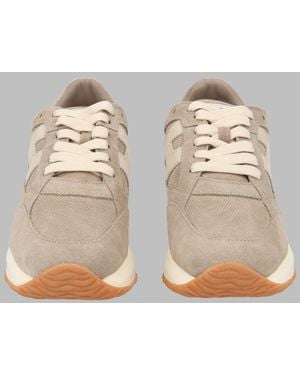 Hogan Multicolour Suede Mesh Trainers - Natural