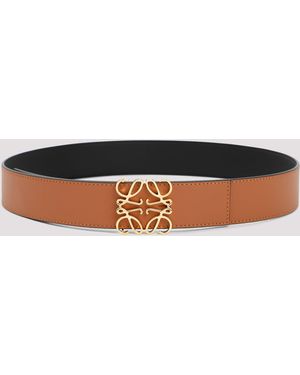 Loewe Wendbarer anagramm gürtel in tan black gold - Schwarz
