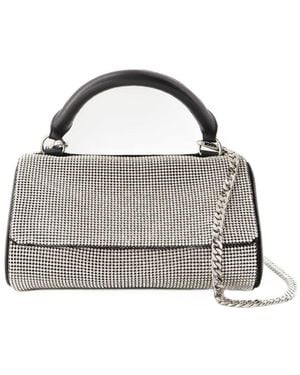 Kara Crush Satchel Bag Mesh weiß - Grau