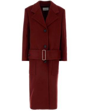 Ferragamo Tiziano Wool Blend Coat - Red