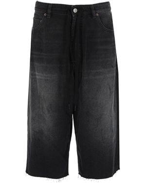 MM6 by Maison Margiela Casual Mini Cotton Shorts For - Black