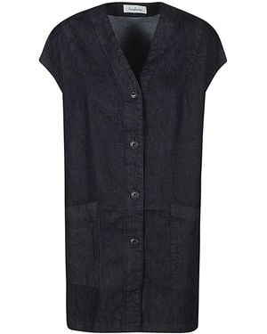 Sarahwear Cotton Long Weste - Schwarz