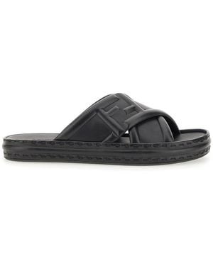Fendi Leather Sandals - Black
