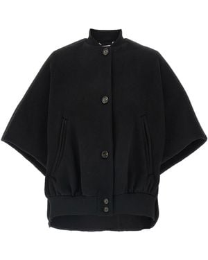 Max Mara 'Leticia' Cape - Schwarz
