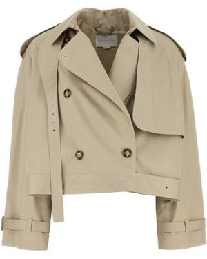 Stella McCartney Sand Cotton Trench Coat - Natural