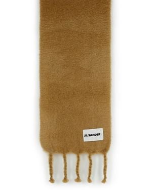 Jil Sander Beige Mohair Mischschal - Mettallic