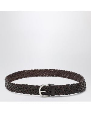 Brunello Cucinelli Woven Leather Belt - Brown