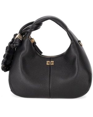 Ganni Hobo Mini Bag - Black