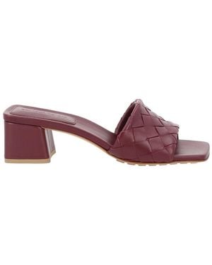 Bottega Veneta Slip On Heels - Purple