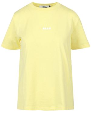 MSGM T Shirts And Polos - Yellow