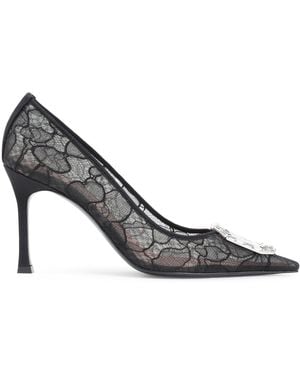 AMINA MUADDI Camelia Lace Pump - Gris
