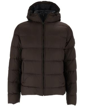 Fay Db Front Piuma Cappuccio - Zwart