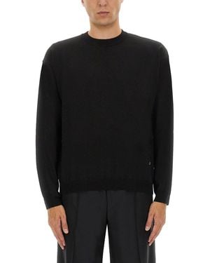 Moschino Wool And Silk Pullover Virgin Sweaters - Black