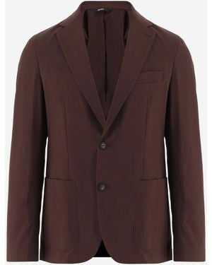 BOSS Stretch Cotton Jacket - Brown