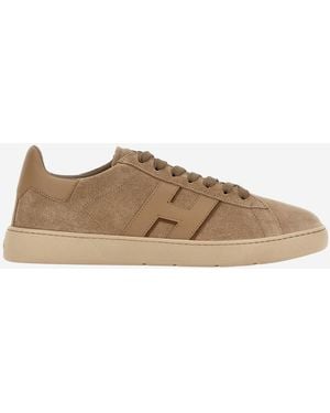 Hogan Cool Leather Trainers - Brown