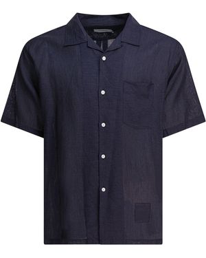 Nonnative Camisa Oxford de lino "Voyager" no nativa - Azul