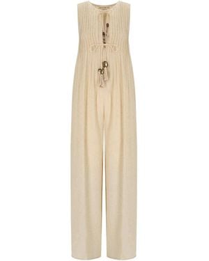 PAHIESA FORMENTERA Ecru Jumpsuit - Natural