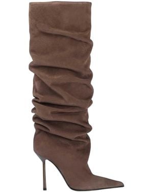 Le Silla Bella 100 mm Wildlederstiefel - Braun