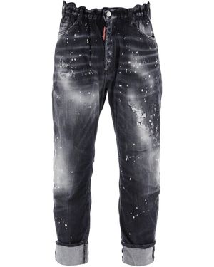 DSquared² Schwarz zerrissenes Wash Big Brother Jeans für Männer - Blau