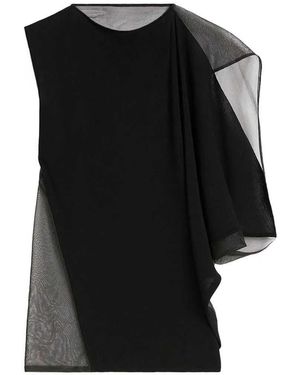 Sportmax Asymmetrische Blouse - Zwart