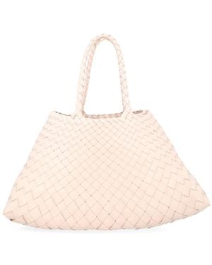 Dragon Diffusion Woven Leather Tote Bag - Natural