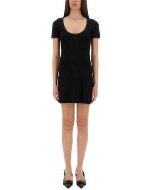 Courreges Holistic Contrast" Mini Dress - Black
