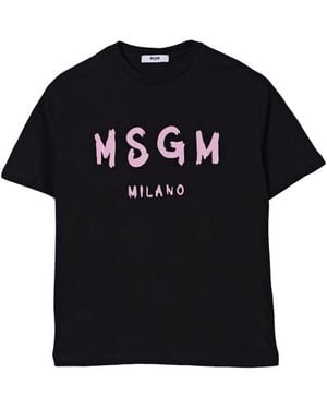 MSGM T Shirt With Logo - Black