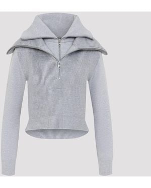 Balenciaga Balenciciaga Double Collar Camionneur Sweater - Blau