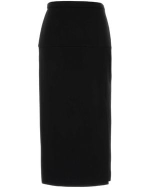 Valentino Garavani Wool Skirt - Black