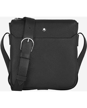 Montblanc Bolso De Hombro Vertical En Piel Entallada - Negro