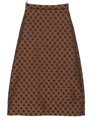 Lunatica Milano Printed A Line Skirt - Brown