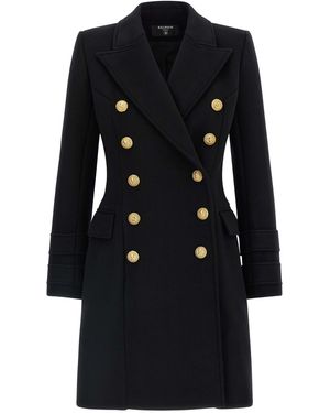 Balmain '10 Bottoni' Coat - Schwarz