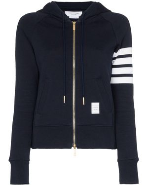 Thom Browne Hoodie Met 4 Strepen En Strepen - Blauw