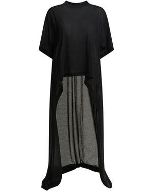 Balenciaga T-Shirt mit Rundhalsausschnitt und Schleppe - Schwarz