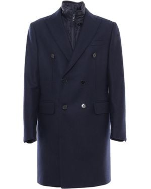Fay Cappotto Doppiopetto + Gilet - Blue