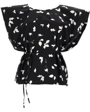 Alysi Sleeveless Top With Ribbon - Black