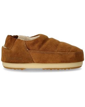 Moon Boot Band Suede Cognac Slipper - Brown
