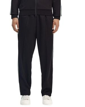 Fred Perry Truck Pants With Contrasting Stripes - Black
