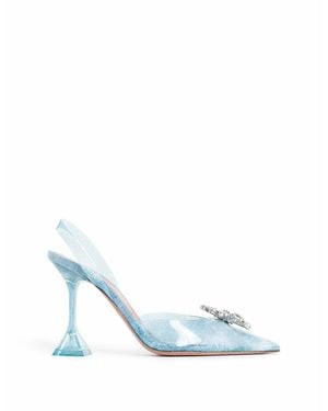 AMINA MUADDI 95Mm Rosie Glass Court Shoes - Blue