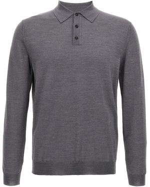Zanone Virgin Woll Poloshirt - Grau