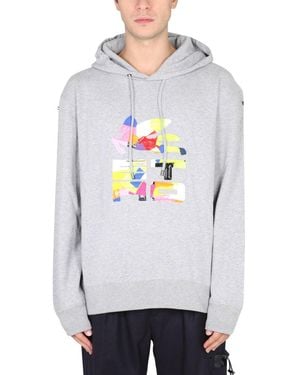 Etro Logo Hood Sweatshirts - Grey