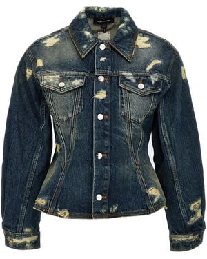 Marc Jacobs The Rip And Repair Fluted Denim Jacket' Jacket - Blau
