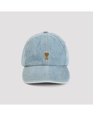 Ami Paris Adc Denim-Kappe - Blau
