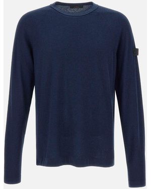 Peuterey Peererey Flak Sponge Effect Blue Sweater - Blauw