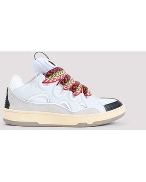 Lanvin Leder-Bordstein-Sneaker - Weiß